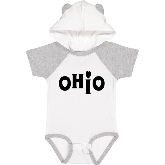 Inktastic Ohio Hearts Boys or Girls Baby Bodysuit
