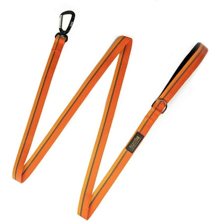 UPC: 0850007686857 | Mighty Paw Standard Dog Leash 6 Foot Dog Lead with Soft Padded Handle. Bonus D-Ring and Strong Carabiner Clip for Pullers. Visibility Weatherproof Pet Leash with Reflective Stitching