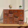 thumbnail image 6 of 16 Drawers  Vintage Tabletop Library Card Catalog Cabinet Apothecary Storage Box, 6 of 24