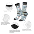 thumbnail image 4 of Honeii Swan Princess On Lake Print Adult Socks,Crew Socks,Casual Calf Socks,Daily Wear Socks for Men & Women, Perfect for Sports, Casual and Everyday Use, 4 of 6