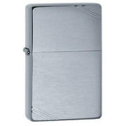 Zippo Vintage Brushed Chrome with Slashes Pocket Lighter
