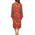 thumbnail image 2 of Xoenoiee Christmas Cookies Tree Candy Bow Snowflake Print Long Sleeve Nightgowns for Women Xmas Long Sleepshirts Zip Up Robe Gowns Sleepwear Full Length Sleep Dress with Pockets, Size XL, 2 of 7