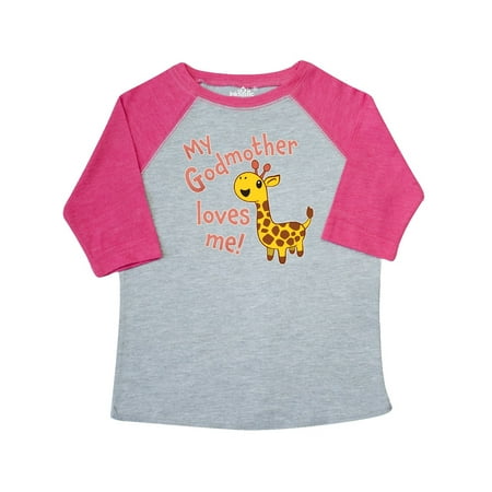 

Inktastic My Godmother Loves me- cute giraffe Gift Toddler Boy or Toddler Girl T-Shirt