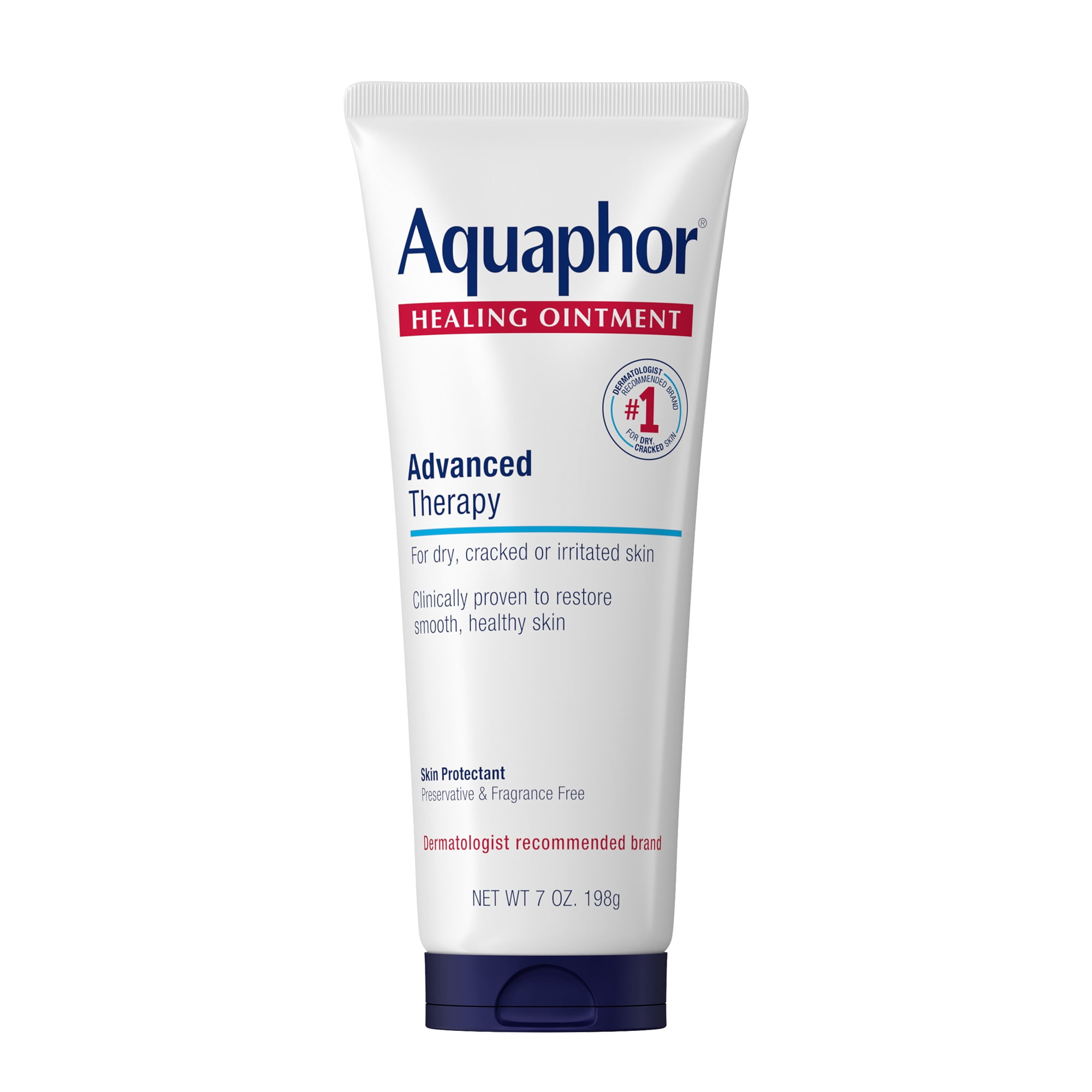 (2 pack) Aquaphor Healing Ointment Skin Protectant for Dry, Cracked, Irritated Skin, Fragrance Free, 7 oz