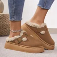 thumbnail image 1 of Nouvelles Chaussures d'Hiver de Luxe pour Femmes Boken en Peluche, Mode Rétro, Chaussures en Coton à Semelle Plate, Pantoufles à Plateforme pour Femmes, 1 of 5