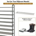 thumbnail image 6 of Costway 10-Tier Shoe Rack Space-saving Shoe Organizer W/Metal Frame Shoe Tower, 6 of 12