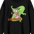 thumbnail image 2 of Courage The Cowardly Dog Courage Ghost Chase Crew Neck Long Sleeve Black Adult Sweatshirt-Small, 2 of 2