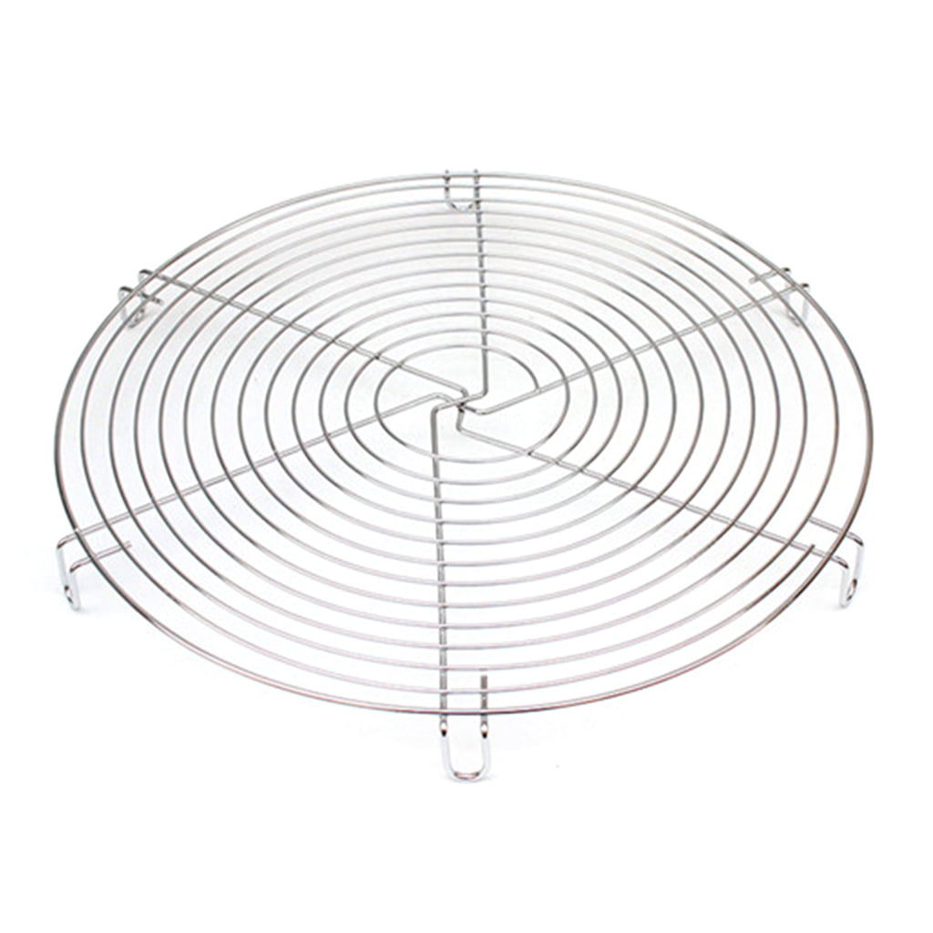 Cooling Wire Rack Round Non-stick Cake Baking Grid Frying Food Stainless Steel 