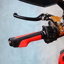 COMPUKAS 2Pcs Rubber Handlebar Grips Mountain Bike Anti-Slip Black and .3x1.97x1.38in