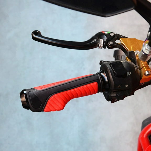 COMPUKAS 2Pcs Rubber Handlebar Grips Mountain Bike Anti-Slip Black and .3x1.97x1.38in