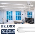 thumbnail image 5 of 8Ft HO R17D LED Tube Light Bulbs,Bi-pin Dual End Powered, Dual Row 72W 6500K Frosted,4-Pack, 5 of 6