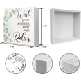 thumbnail image 5 of Zomyto 7x7 IN Wash Your Worries Away And Relax Bathroom Sign Decor Wooden Box Sign, 5 of 7