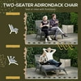 thumbnail image 5 of GVN Patio Lounge Chair,Outdoor Chaise Lounge Chair,Wicker Adirondack Chair for 2 with Cushions & Footrests, PE Rattan Double Chaise Lounge Chair for Porch, Mixed Gray, 5 of 11
