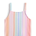 thumbnail image 2 of Wonder Nation Girls Textured Woven Cotton Top and Shorts Outfit Set, 2-Piece, Sizes 4-10, 2 of 3