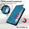 thumbnail image 5 of For Google Pixel 10 / Pixel 10 Pro 6.3" 【RFID Blocking 】Protective Purse Case Double Butterfly Strong Magnetic Attachment/Closure, Card Slots/Pocket, PU Leather Flip Wallet Case,Blue, 5 of 7