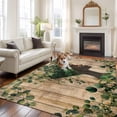 thumbnail image 2 of Large Area Rugs for Living Room Bedroom, Sage Green Black Women 8'x10' Rug Washable Carpet Runner Indoor Outdoor, Spring Eucalyptus Brown Wooden Non Slip Floor Mats Rug for Kitchen, Patio, 2 of 8