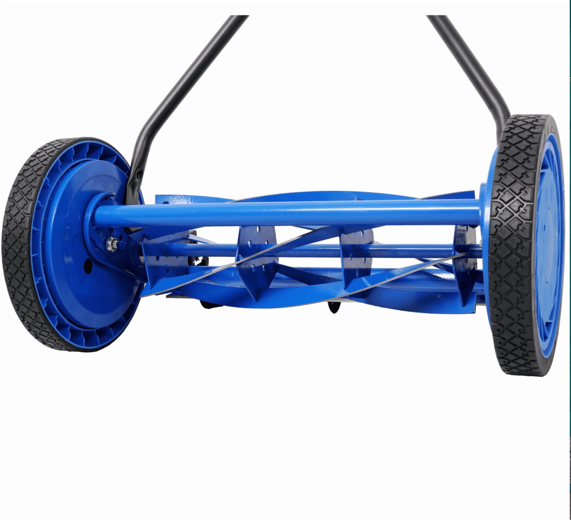 16in Blue Push Reel Lawn Mower Manual Grass Cutter