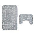 thumbnail image 1 of 2Pcs Absorbent Memory Foam Soft Mat U-shape Bathroom Toilet, 1 of 1