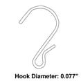 thumbnail image 2 of Azar Displays 800223 Display Strip Hook, 50-Pack, 2 of 2