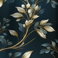 thumbnail image 4 of Designart "Royal Vines In Gold And Blue Botanicals" Floral Blackout Curtain Single Panel, 4 of 4