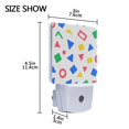 thumbnail image 4 of Yayeee LED Night Light for The Home Plug in With Light Sensors 2 Pack, Blue Retro Triangles, 4 of 6