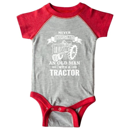 

Inktastic Old Man Tractor Gift Baby Boy Bodysuit