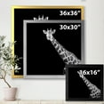 thumbnail image 4 of Designart 'Close Up Portrait Of A Giraffe On Black I' Farmhouse Framed Art Print, 4 of 4
