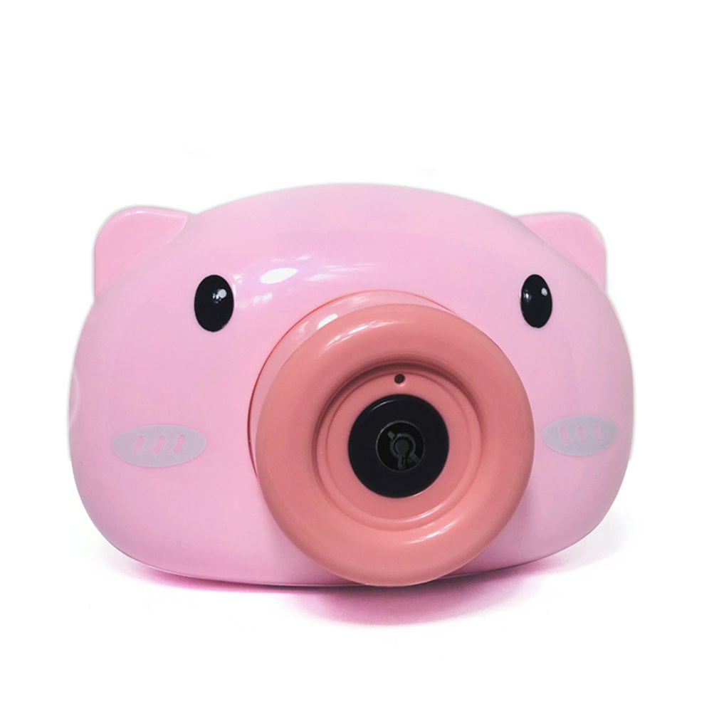 Kids Portable Piggy Bubble Machine Blower Camera Powder Birthday Party Toy Gift 