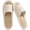 Khaki, variant on CHICVOMEY House Slippers for Women and Men Cozy Soft Lightweight Slip-On Open Toe Linen Cotton Slippers Casual Indoor Anti-Skid Soles