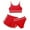 Red-1, variant on Swim Suits for Teens 3 piece Adjustable Hawaii Swimwear Racerback Swimsuit with Shorts for Kids Girl 13-14 Years