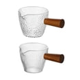 thumbnail image 1 of 2 mini tazas medidoras con mango de madera, accesorios para leche, té, café y barista. Estilo B, 1 of 9