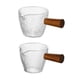 thumbnail image 1 of 2 mini tazas medidoras con mango de madera, accesorios para leche, té, café y barista. Estilo B, 1 of 9