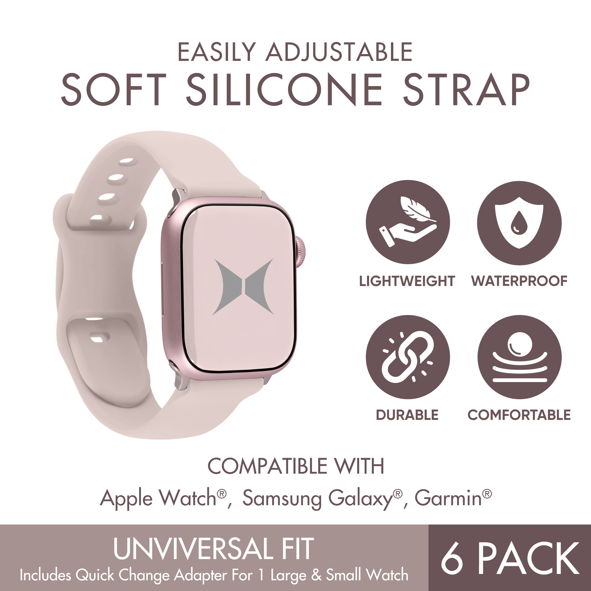 Xtreme 6-Pack Universal Silicone Smartwatch Bands photo 4