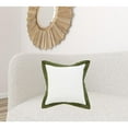 thumbnail image 6 of 20" X 20" White And Moss Green 100% Cotton Geometric Zippered Pillow, 6 of 10