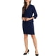 thumbnail image 4 of Conjunto de falda de 2 piezas Inspire Chic para mujer, con chaqueta de solapa y falda lápiz, tamaño M, azul oscuro, 4 of 6