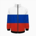 thumbnail image 2 of Flag Of Russia Jacket Men's Street Cool Long Sleeves Coat Personality Tops Oversized Zipper Jackets Male Clothes, 2 of 7