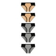 thumbnail image 4 of Homenesgenics Womens Underwear Packs Womens Hipster Cotton 5PC Women Solid Color Patchwork Briefs Panties Underwear Bikini underpants, 4 of 8