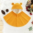 thumbnail image 2 of Daznico Toddler Baby Girls Boys Winter Button Velvet Plain Hooded Cloak Cape Poncho Dress Up Clothes,2-4 Years, 2 of 9