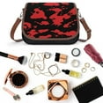 thumbnail image 6 of Red And Black Paint Splatter Vintage Crossbody Bag for Women Medium Leather Hobo Bags Shoulder Bag Classic City Leather Satchels, 6 of 8