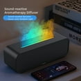 thumbnail image 4 of A5 Sound Pickup Aromatherapy Machine, Music Rhythm Dynamic Lighting,7-Color Flame Fireplace-style,250ml Atmosphere Silent Humidifier,Timer & Auto-Off for Home, Room (Black), 4 of 13