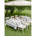 thumbnail image 4 of Outdoor Tablecloth with Umbrella Hole for Patio/Picnic/Party/Camping, Black Botanical Waterproof Table Cloth Rectangle Table Cover Washable, Modern Farmhouse Tropical Leaves (52"x 70"), 4 of 8