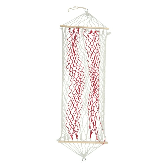 Unique Bargains 1 Pc Durable Rollover Prevention Hammock for Outdoor 114.17" Length Red White
