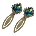 thumbnail image 2 of Peacock feathers Elegant Vintage Copper-Colored Lace Bookmarks Set, Stainless Steel Book Markers for Readers and Book Lovers - Pack of 2, 2 of 5