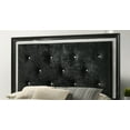 thumbnail image 5 of Modern Glam 3pc King Size Bedroom Set Black Finish Upholstered Panel Bed Nightstand Furniture, 5 of 5