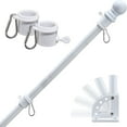 thumbnail image 6 of SOUMNS 5ft Outside House White Flag Pole Kit with 5 Positions Holder, 1" Diameter Flagpole, Stainless Steel,1 Pack, 6 of 8