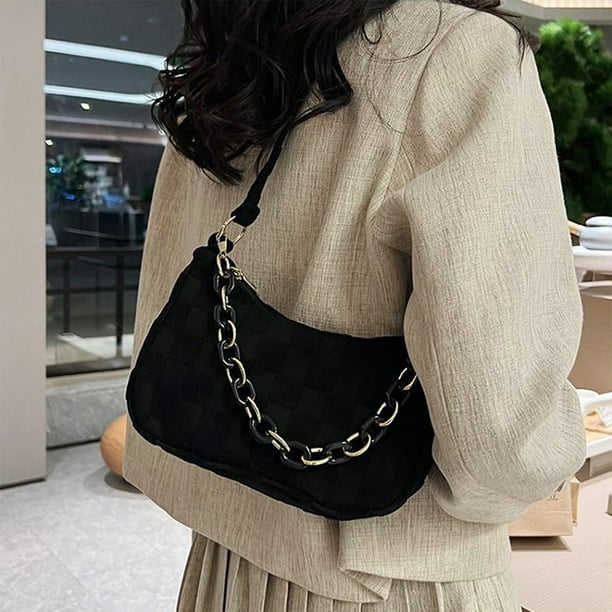 NIUBWJL Crescent Shoulder Bags for Women, Mini Clutch Purse Cute