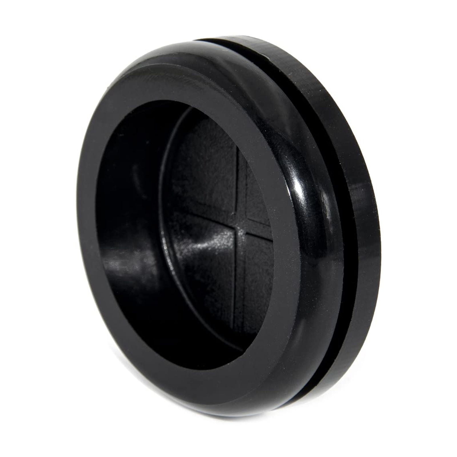 Flyshop Black 25 mm 1" Rubber Plug, 20 mm 13/16" ID, One-sided Cable Protector Synthetic Rubber Grommets Hole Plug Wire Protection, Round, 8-Pack