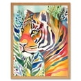 thumbnail image 1 of The Hidden Tiger Folk Art Art Print Framed Poster Wall Decor 12x16 inch, 1 of 5