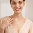thumbnail image 2 of Beautlace Mom Necklace and Ring Set,925 Sterling Silver Love Heart January Garnet Birthstone Pendant Necklace/Adjustable Open Rings Jewelry Set Mother's Day Birthday Gifts for Mom Women Her Gandma, 2 of 11