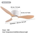thumbnail image 1 of 52/42 Inch Ceiling Fan With Lights And Remote Control, Tri-Color Temperature LED, 6, 1 of 5